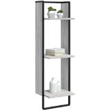  Zidna polica s 3 razine sivog hrasta sonome 30x25x100 cm drvena | shoptok.hr