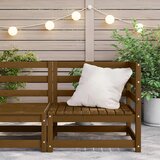  Kutna vrtna sofa smeđa boja meda od masivne borovine | shoptok.hr
