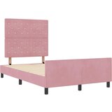  Krevet s opruga kutije Ružičasta 120 x 200 cm Baršun | shoptok.hr