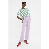 Trendyol Lilac Straight Cut Pleated Trousers Cene