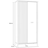 Premium Living Garderobna Omara Jytana, Barva Hrasta, Črna | Shoptok.si