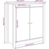  Komoda bijela 70 x 35 x 80 cm od masivne borovine | Eponuda.com