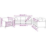  3-dijelni set sofa s jastucima svjetložuti od tkanine | shoptok.hr