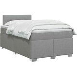  Boxspring krevet s madracem Svjetlosiva 120 x 190 cm Tkanina | shoptok.hr