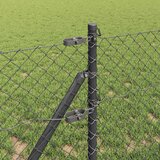  Stup za ogradu Siva 25 x 0,8 m (mreža 40 x 40 mm) Čelik i PVC | shoptok.hr