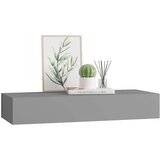  Zidna polica s ladicom siva 60 x 23,5 x 10 cm MDF | shoptok.hr