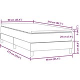 Box Spring postelja z vzmetnico Temno zelena 90x210 cm Velvet, (21793015) | Shoptok.si