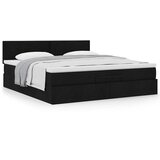 vidaXL Otomanski krevet s madracem crni 180x200cm od tkanine Cijene