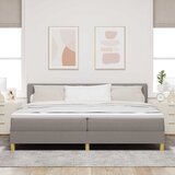  s opruga kutije Sivo-smeđa 200 x 200 cm tkanina | shoptok.hr