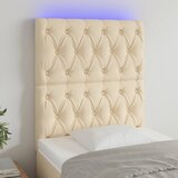 vidaXL LED uzglavlje krem 80x7x118/128 cm od tkanine Cijene