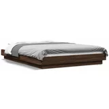  Okvir kreveta smeđa boja hrasta 120x200 cm konstruirano drvo