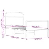 vidaXL Okvir kreveta bez madraca smeđa boja hrasta 100 x 200 cm drveni | shoptok.hr