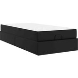  Posteljni okvir z vzmetnico Črna 90 x 190 cm Umetna koža | Shoptok.si