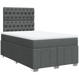  Krevet box spring s madracem tamnosivi 120 x 190 cm tkanina | shoptok.hr
