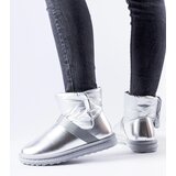 Gemre Silver Shimmering Short Snow Boots Delaune | Shoptok.si