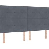  Naslon za glavo z gumbi, temno siva, 180 cm, žamet, (22052089) | Shoptok.si