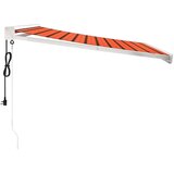 vidaXL Zložljiva tenda oranžna in rjava 3x2,5 m blago in aluminij | Shoptok.si