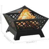 Posuda za vatru sa žaračem 64 cm XXL čelična | shoptok.hr