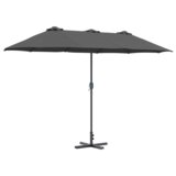  Vrtni suncobran Antracit 380 x 196 x 235 cm | shoptok.hr