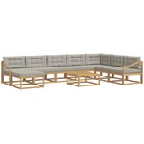  Set vanjskih sofa 9 kom. Bijela i svjetlosiva | shoptok.hr