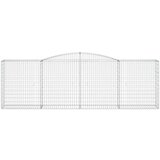  Obokane gabion košare 7 kosov 400x50x120/140cm pocinkano železo | Shoptok.si