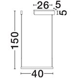 Nova Luce Mat crna LED viseća svjetiljka aluminijska s mogućnosti zatamnjivanja ø 40 cm Lunette – | shoptok.hr