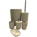 set za kupatilo bamboo 1/6 - beige - N-11