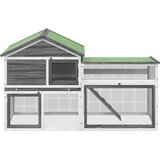  Kavez za zečeve sivi 185,5x60,5x109,5 cm od masivne borovine | Eponuda.com