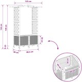  Povišeni krevet s mrežom i krovom Crna 125 x 40 x 144 cm PP | shoptok.hr