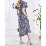 Resti Women's black long dress with purple flowers - Clothing | Shoptok.si