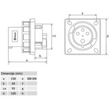  utikač ugradni uko-uto bemis IP67 125A 3P+E 400V BC1-6504-7114 | Eponuda.com