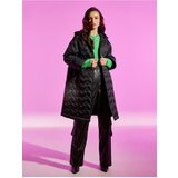 Koton Rachel Araz X - Heart Quilted Hooded Long Coat Cene