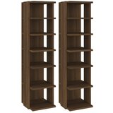 Furnova Regal za čevlje 2 kosa rjavi hrast 27,5x27x102cm inženirski les, (21954530) | Shoptok.si