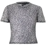 Rawly Knit Mesh T-shirt black white
