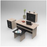 Hanah home Hanah Kućni kancelarijski set Hrast-Crna | Eponuda.ba