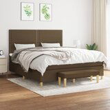 Maison Chic Box spring postelja - Vzmetna postelja z vzmetnico temno rjava 180x200 cm blago SL14555, (21902761) | Shoptok.si