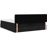 vidaXL Otomanski krevet s madracem crni 180x200cm od tkanine | shoptok.hr