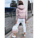 DStreet Krótka zimowa kurtka damska LOLAROSE różowa | Shoptok.si