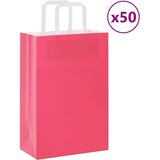  Papirnate vrećice 50 kom s ručkama ružičaste 21x11x31 cm | shoptok.hr