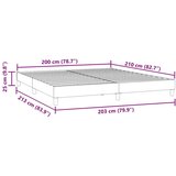vidaXL posteljni okvir brez vzmetnice temno siva 200x210 cm žamet | Shoptok.si
