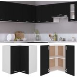 vidaXL Viseći kutni ormarić crni 57 x 57 x 60 cm od iverice | shoptok.hr