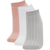 Defacto Woman's 3-Piece Cotton Booties Socks Cene