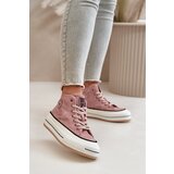 Big Star Insulated women's sneakers on the eco leather platform Big Star pink | shoptok.hr