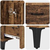 vidaXL Highboard Staro drvo 70 x 31 x 115 cm Obrađeno drvo i čelik | shoptok.hr