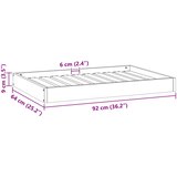  Krevet za psa Vosak smeđa 92 x 64 x 9 cm Čvrsto borovo drvo | shoptok.hr