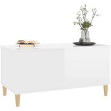  Stolić za kavu sjajni bijeli 90x44 5x45 cm konstruirano drvo | shoptok.hr