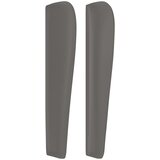  Uzglavlje s ušima sivo 93x23x118/128 cm od umjetne kože | shoptok.hr