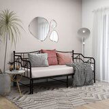 Maison Chic Izvlečni Posteljni okvir - Enojna postelja - Postelja za odrasle črn iz kovine 90x200 cm-J14, (21769115) | Shoptok.si