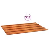 Krovni paneli 12 kom boja hrđe 60 x 44 cm od čelika COR-TEN | Eponuda.com