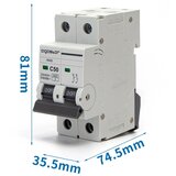 Aigostar Dvopolni automatski osigurač 2-fazni 2P-50A-C 230-400V | Eponuda.com